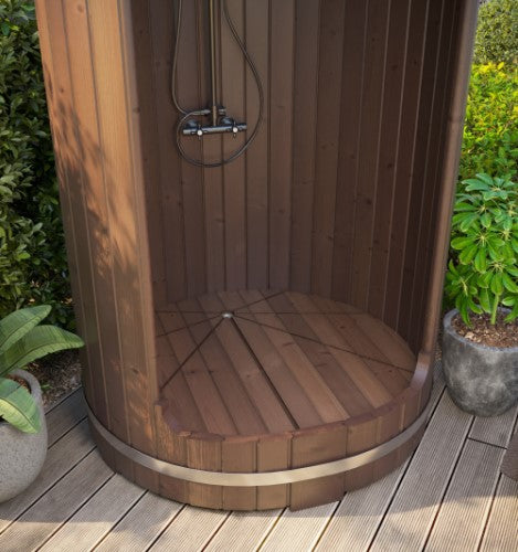 SaunaLife Barrel Shower Model R3 - Rain-Series Outdoor - 53"Wx90"H