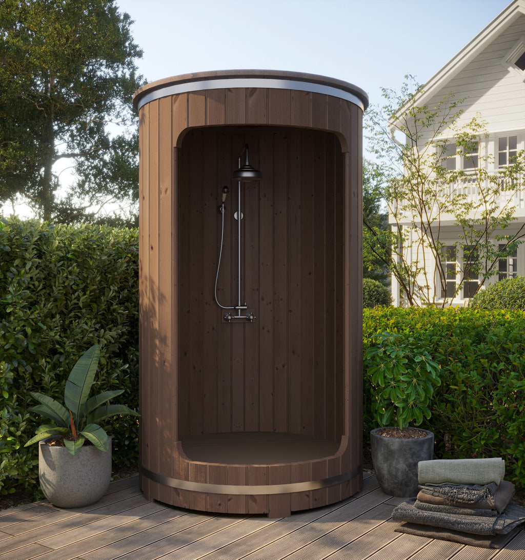 SaunaLife Barrel Shower Model R3 - Rain-Series Outdoor - 53"Wx90"H